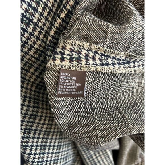 J. Mclaughlin Shirt Dress Long Sleeve Collared V-Neck Tweed Herringbone Size S - Picture 7 of 7